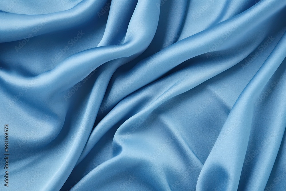 Obraz premium Blue fabric cloth silk.