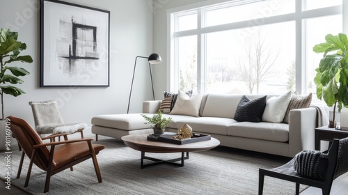 Cozy and Inviting Living Room with Modern Furnishings