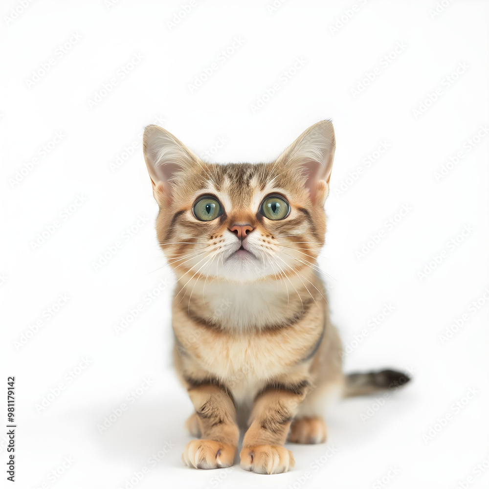Portrait of a purebred bengal cat on a white background Portrait of a purebred bengal cat on a white background