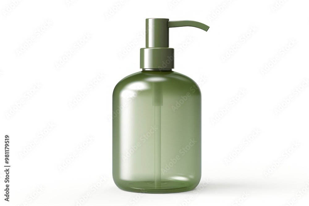 Bottle green white background container. Bottle green white background container.