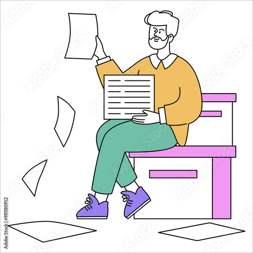 Businessman. Flat Vector Illustration