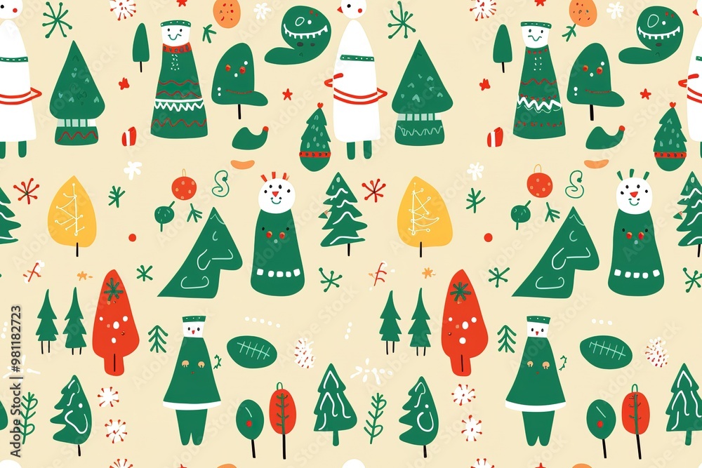 Christmas Seamless Pattern. Coniferous branches, cones, red artificial berries, thuja branches. Pattern for wrapping paper, greeting cards, invitations, fabric, prints. Christmas Seamless Pattern. Coniferous branches, cones, red artificial berries, thuja branches. Pattern for wrapping paper, greeting cards, invitations, fabric, prints.