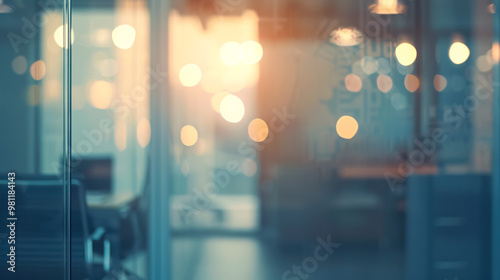 Defocused modern office background