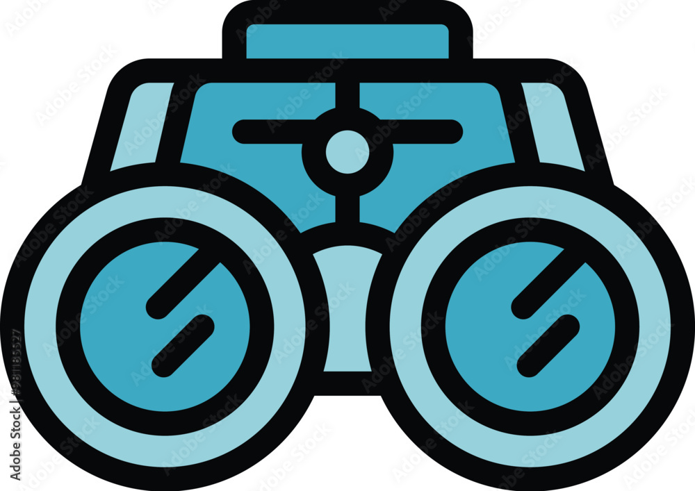 Military binoculars icon in trendy filled outline style, suitable for military and weapon websites or apps Military binoculars icon in trendy filled outline style, suitable for military and weapon websites or apps