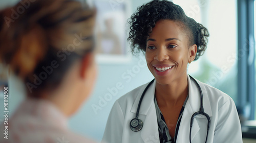 Consultation with a doctor in a doctor's office in a clinic	