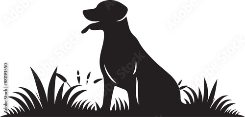Dog Silhouette Vector Illustration Design
