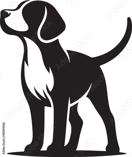 Dog Silhouette Vector Illustration Design
