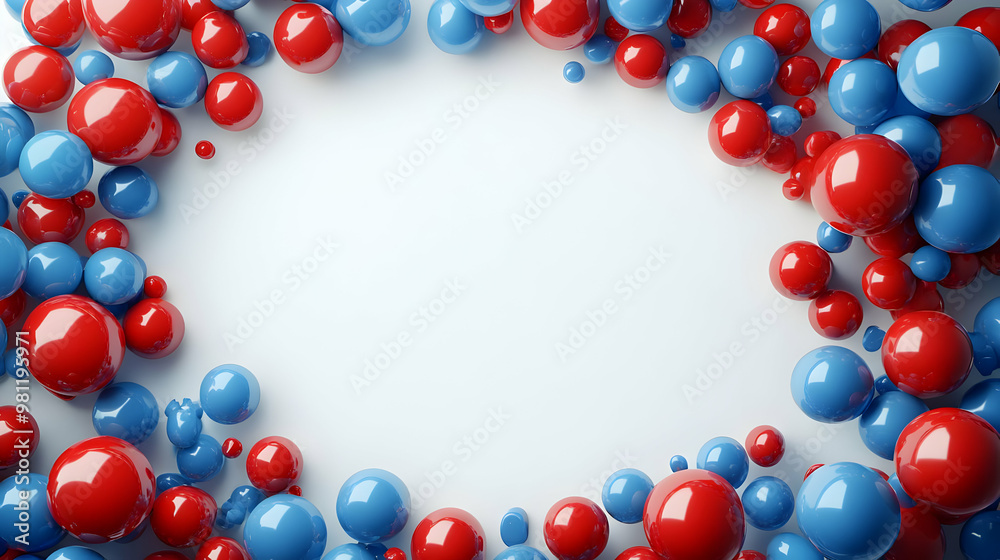 3D Voter Engagement Campaign Frame with Thought Bubbles - Wide Shot of Concerns for Outreach Messaging