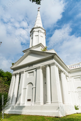 Building view of the Armenian Church, the oldest Christian church in Singapore. photo