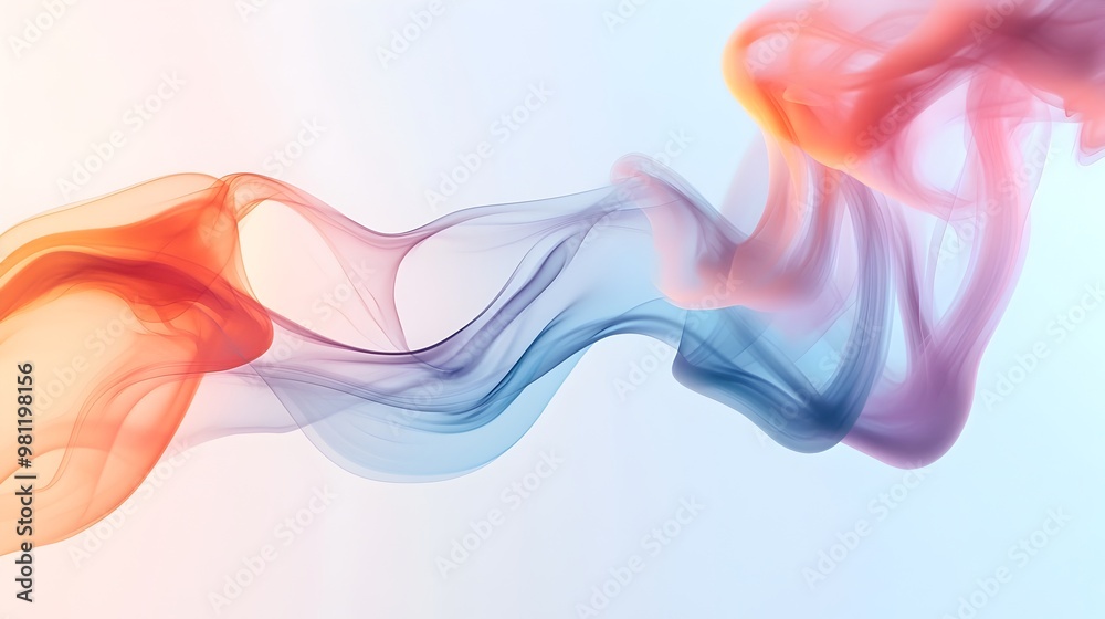 Colorful Fluid Motion and Ethereal Swirling Smoke Abstract Colorful Fluid Motion and Ethereal Swirling Smoke Abstract