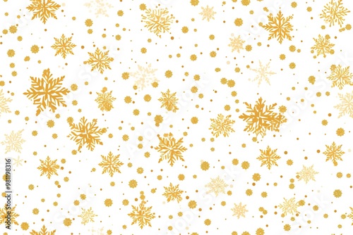 Christmas tree pattern, seamless background for wrapping paper, hand drawn spruces and snowflakes on red.