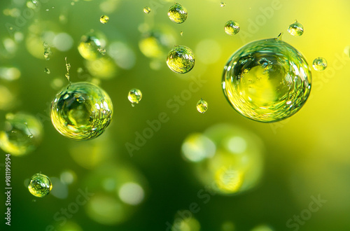 Wallpaper Mural olive oil bubbles and liquid background Torontodigital.ca