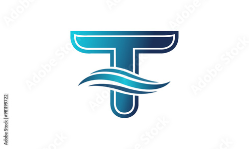 Creative T Letter Logo Design Fully Vectorized Editable.