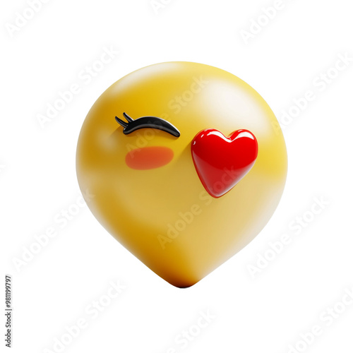 3d Emoji on white background PNG