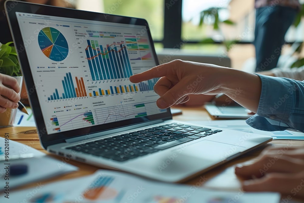 Analyzing Data Growth With Charts on a Laptop Screen Analyzing Data Growth With Charts on a Laptop Screen