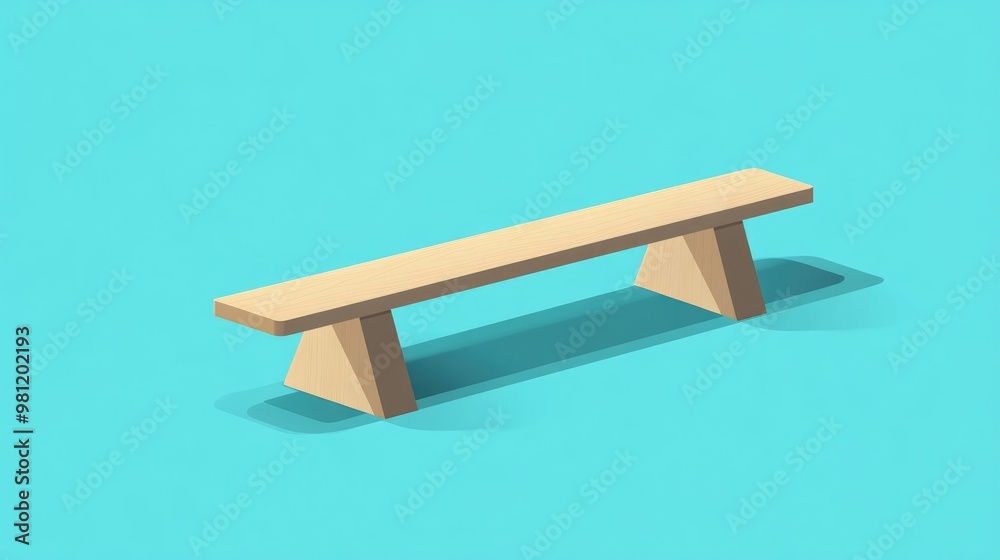 Isometric empty seesaw scale in balance against a turquoise blue backdrop Concept of comparison equilibrium and measurement Flat design 3D illustration Isometric empty seesaw scale in balance against a turquoise blue backdrop Concept of comparison equilibrium and measurement Flat design 3D illustration
