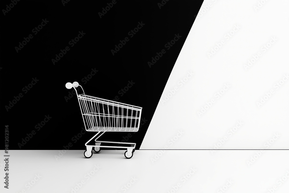 background with minimal object of online shopping background with minimal object of online shopping