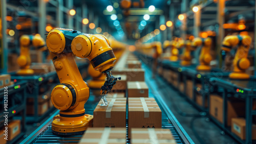 Wallpaper Mural Robotic Arms Sorting in a Warehouse Torontodigital.ca