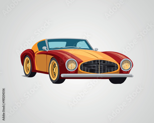 Classic Sports Car Illustration - Vintage Car