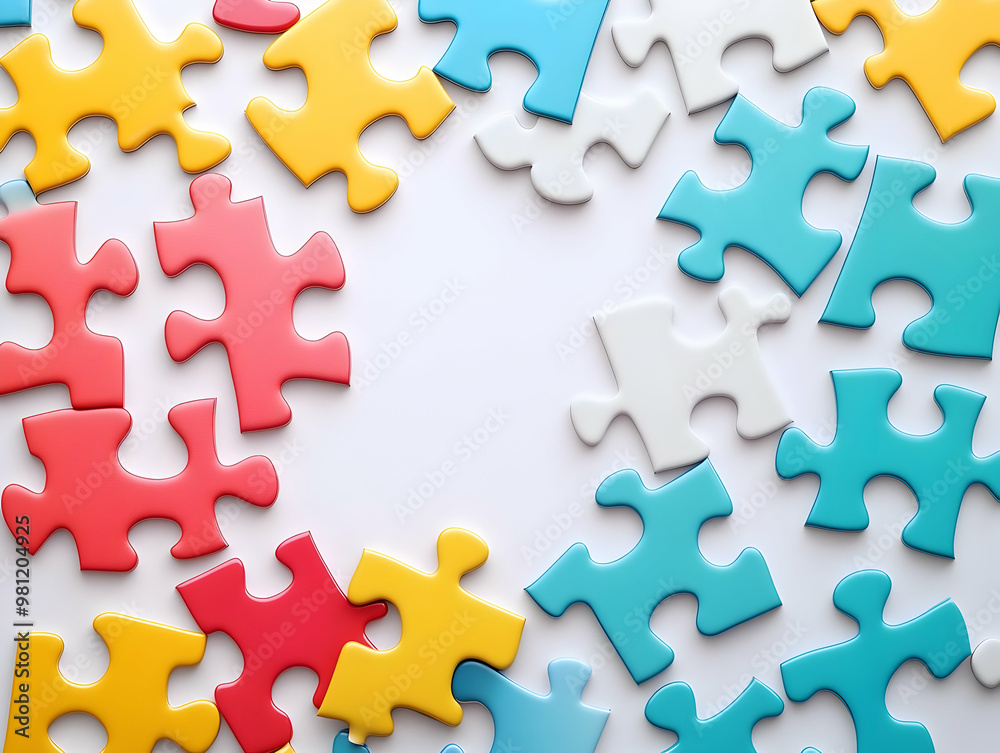 Flat Glossy Puzzle Pieces Concept: Close-Up of Missing Pieces in Policy Document for Collaborative Governance Messaging - Smart Business Vector Illustration Flat Glossy Puzzle Pieces Concept: Close-Up of Missing Pieces in Policy Document for Collaborative Governance Messaging - Smart Business Vector Illustration