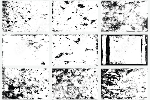 Wallpaper Mural Set of calligraphy education and school pages overlays design. Ancient blank dirty parchment paper textures set, old weathered burnt textured paper. Dusty particles paper for writing and book making. Torontodigital.ca