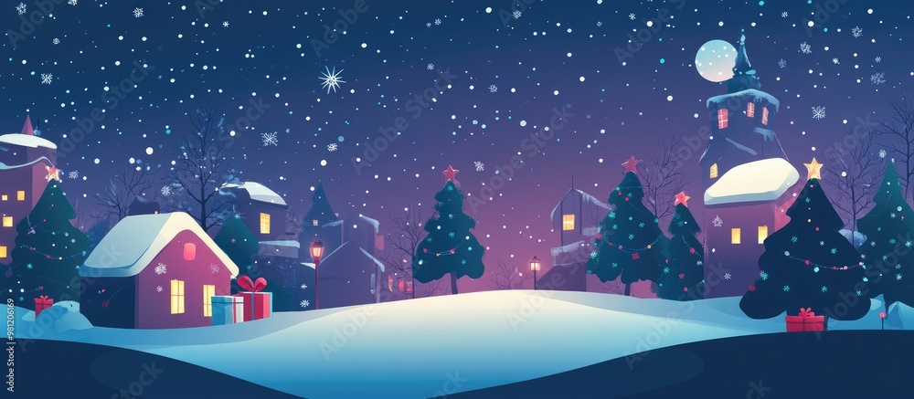 Flat style Christmas themed background design Flat style Christmas themed background design