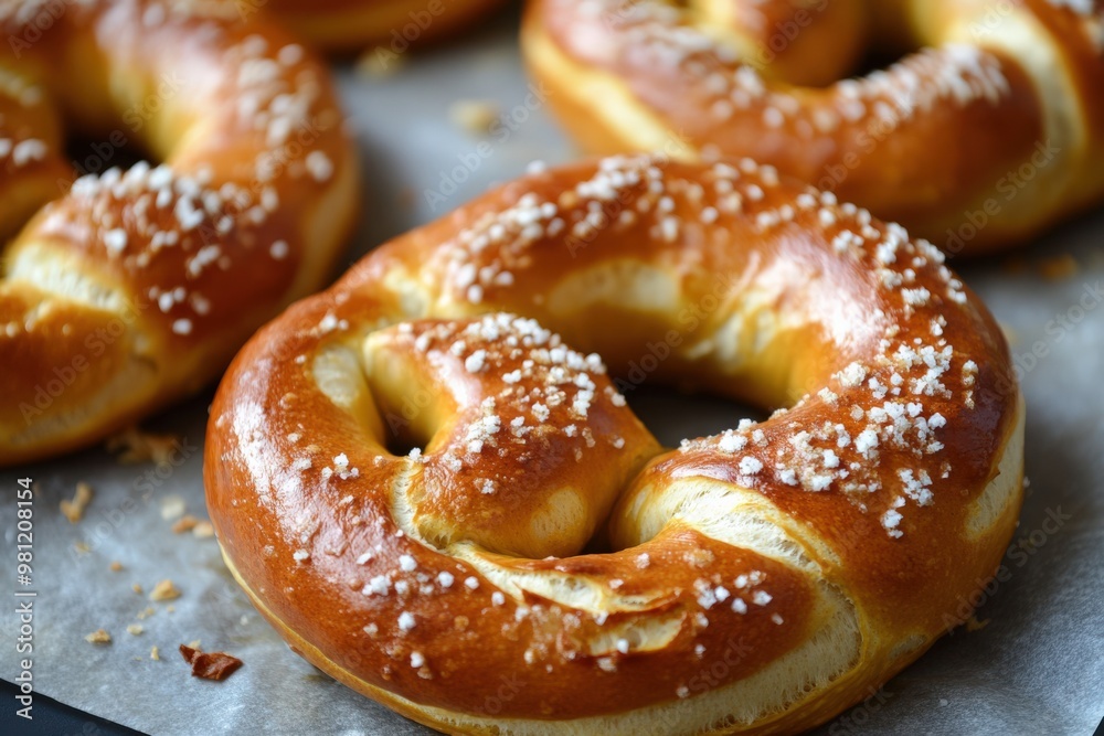 Soft Pretzels - Authentic German Snack with Fresh Baked Dough and Salt Soft Pretzels - Authentic German Snack with Fresh Baked Dough and Salt