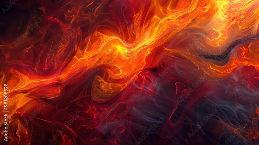 Abstract Flame Illustration