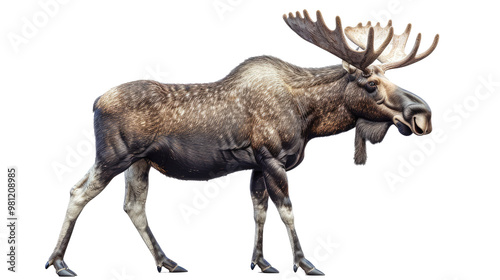 elk isolated on white