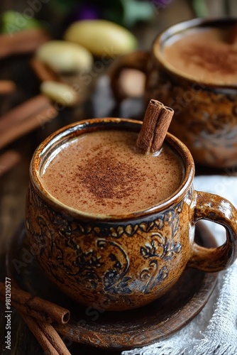 Atole - A traditional hot Mexican drink made from masa (corn dough), sweetened and flavored with cinnamon or chocolate.