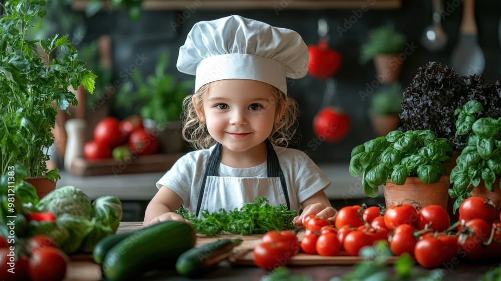 Kid in the Kitchen Preparing Dinner Kid in the Kitchen Preparing Dinner