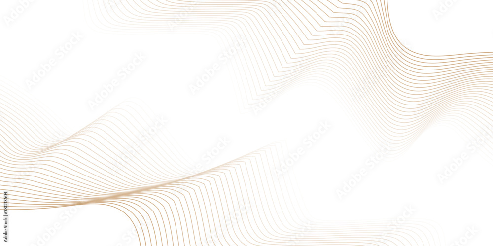 Fototapeta premium Wave with lines created using blend tool. Curved wavy line. Digital frequency track equalizer. Abstract colorfull wave element for design Stylized line art background.Vector illustration.
