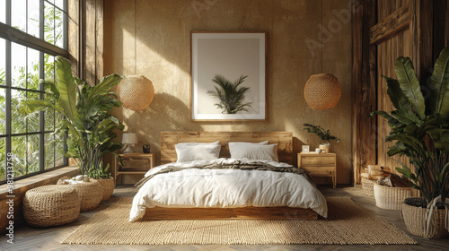 A cozy bedroom with a large bed, natural light, and a relaxed vibe.