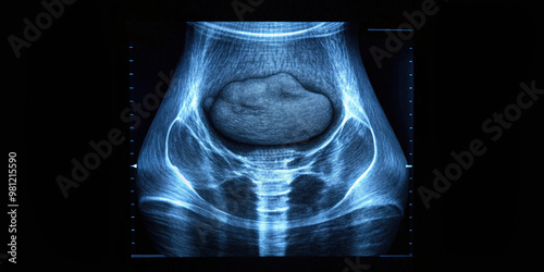 Ultrasound imaging of child's knee joint showig diagnosis of injury or inflammation, ultrasound, imaging, child photo