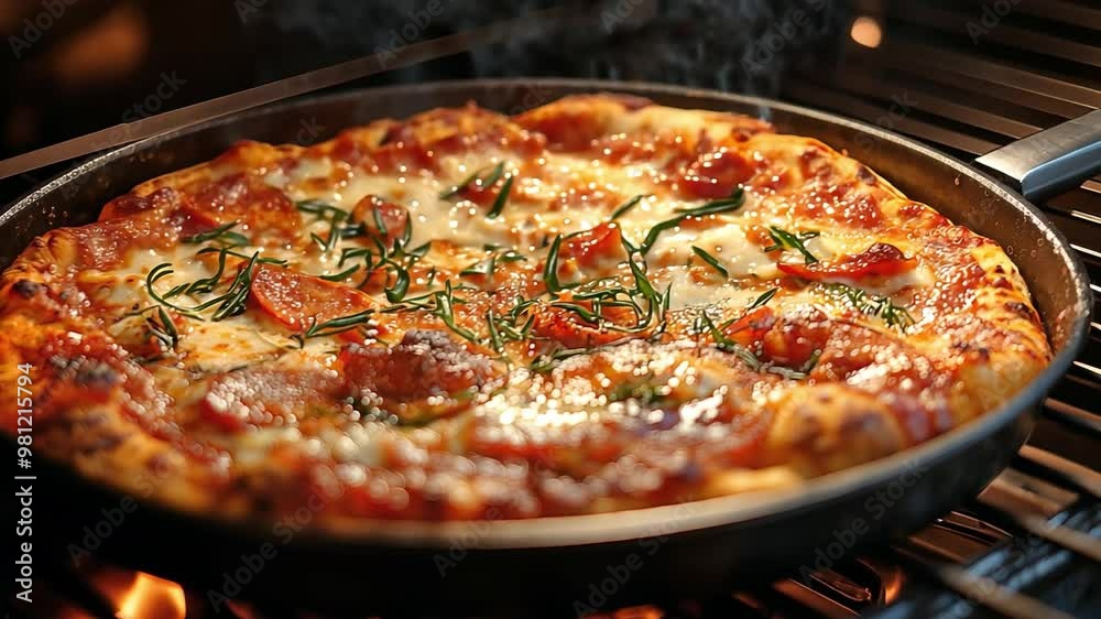 pizza being cooked in the oven using a kitchen spatula pizza being cooked in the oven using a kitchen spatula