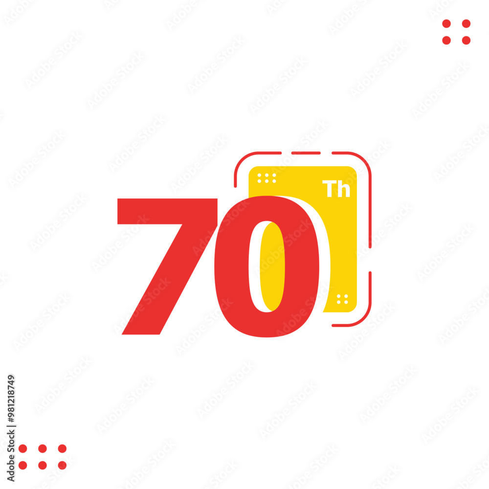 70 Th Anniversary Celebration Modern Number Collection Design Vector Illustration 70 Th Anniversary Celebration Modern Number Collection Design Vector Illustration