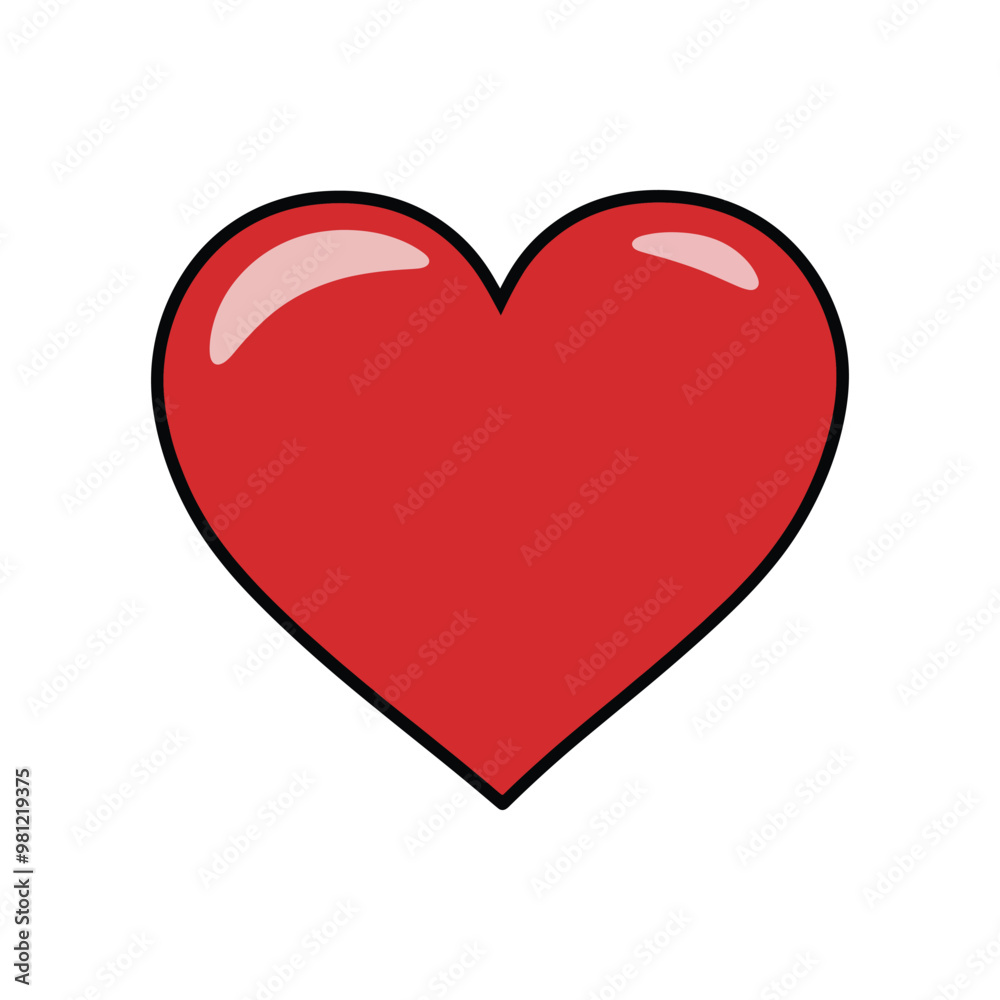 Heart clipart vector isolated on white background Heart clipart vector isolated on white background