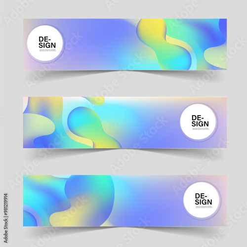 abstract banner color flayer background template