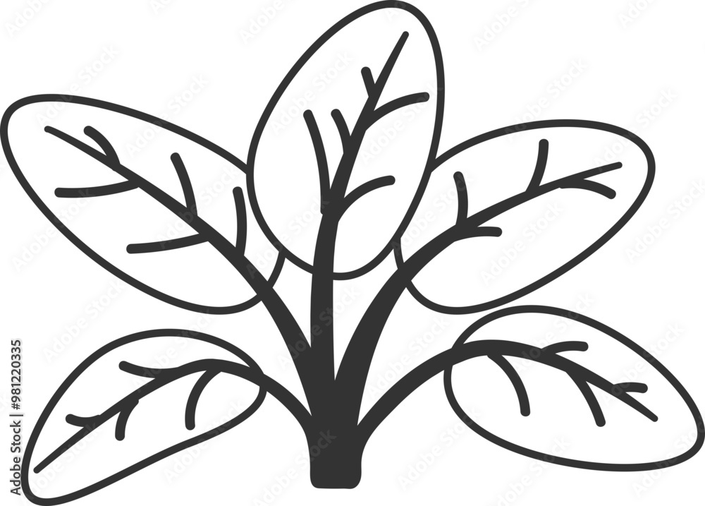 Sprout with leaf vector icon. Plant symbol of nature and environment. Sprout with leaf vector icon. Plant symbol of nature and environment.