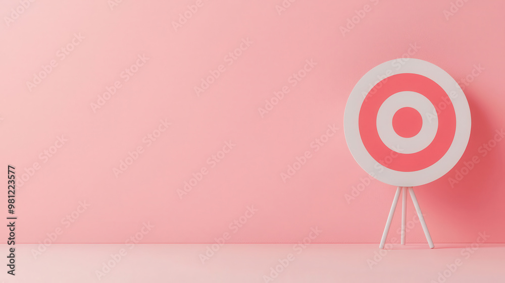 Business goal setting, with targets and plans, 3D illustration, copy space for text, Business goal setting, with targets and plans, 3D illustration, copy space for text,