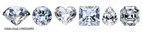 diamond png cut out element set