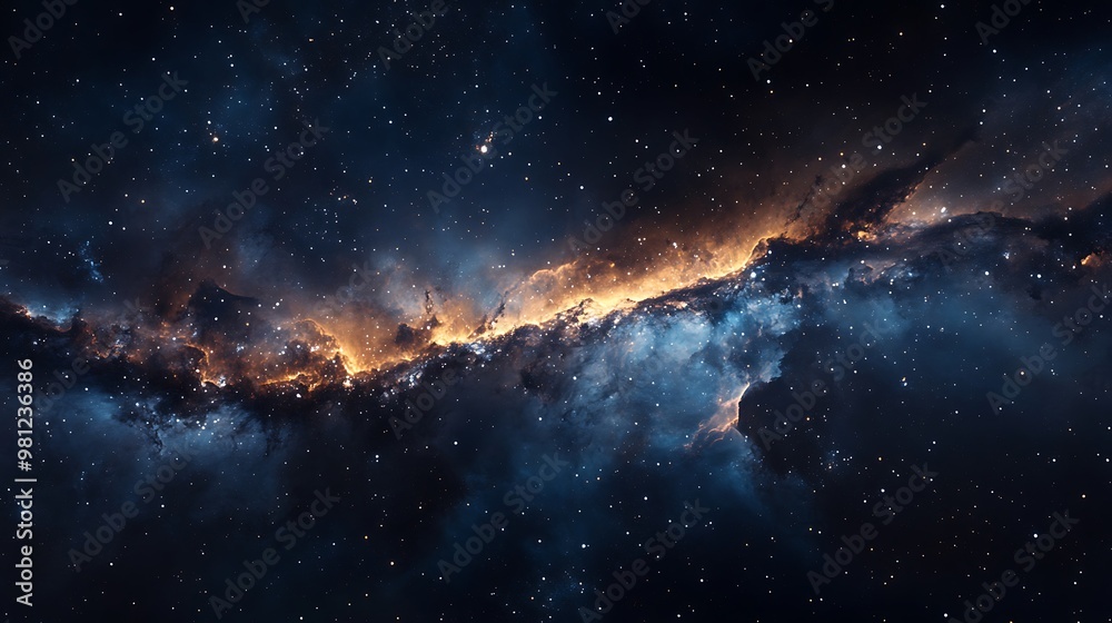 Fototapeta premium Space Galaxy Night Sky With Cosmic Clouds ,Universe science astronomy. Illustration Background