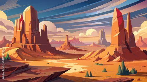 A desert landscape with mountains in the background