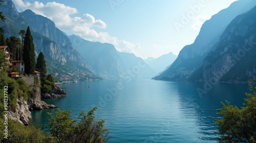 Stunning Aerial and Scenic Views of Lake Como: Majestic Waterways, Alpine Landscapes, and Italian Lakeside Towns