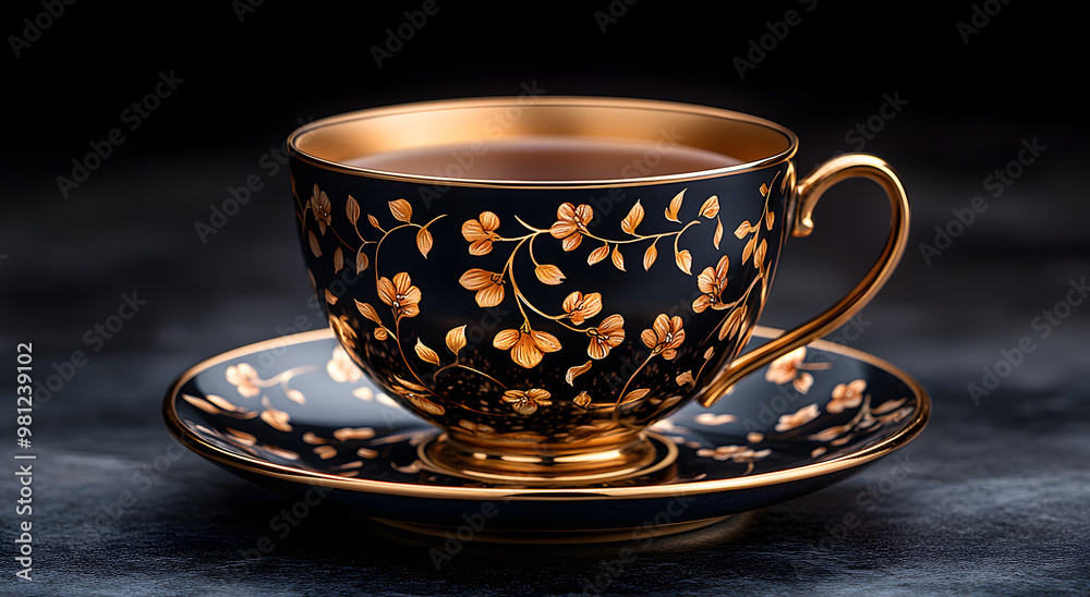 “Delicate Black and Gold Coffee Cup with Floral Pattern on a Wooden Table”
“Delicate Black and Gold Coffee Cup with Floral Pattern on a Wooden Table”
