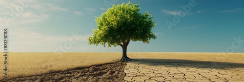Trees in dry summer