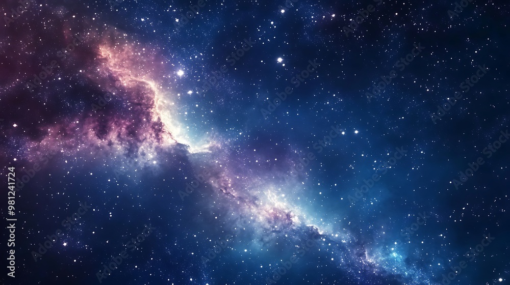 Fototapeta premium Space Galaxy Night Sky With Cosmic Clouds ,Universe science astronomy. Illustration Background