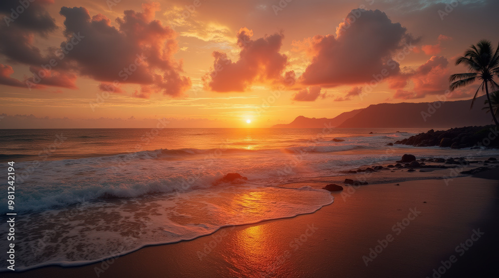 Stunning Sunset and Serene Beach Photography in Bali: Golden Hours, Palm Trees, and Crystal Waves