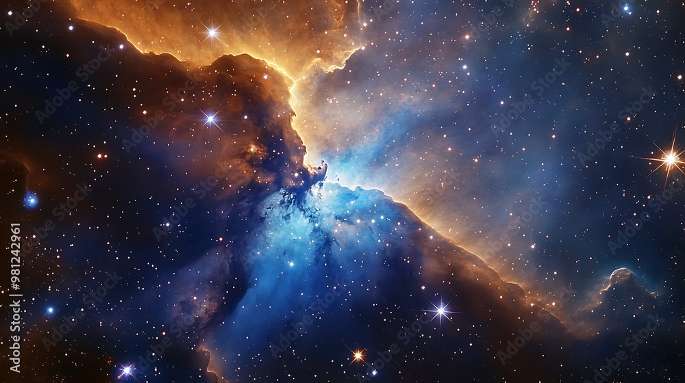 Fototapeta premium Space Galaxy Night Sky With Cosmic Clouds ,Universe science astronomy. Illustration Background