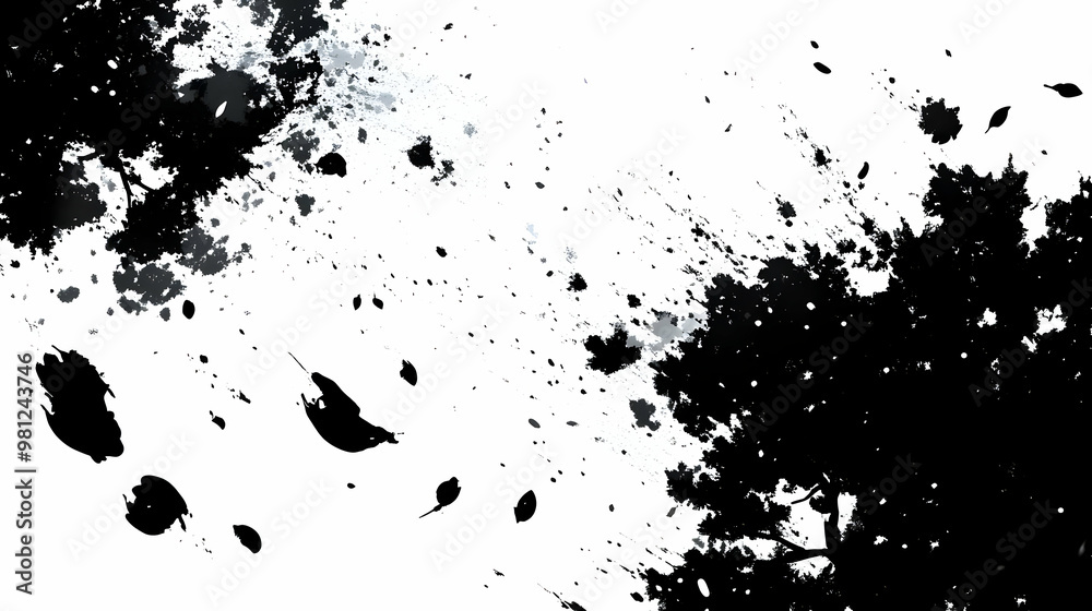 Abstract Black Ink Splatter Design for Art and Design Abstract Black Ink Splatter Design for Art and Design